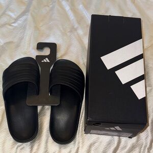NIB Adidas Women’s Adilene Classic Black Slides Size 8
